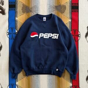 Vintage 90s Pepsi Russell Athletic Embroidered Crewneck Sweatshirt Size Large